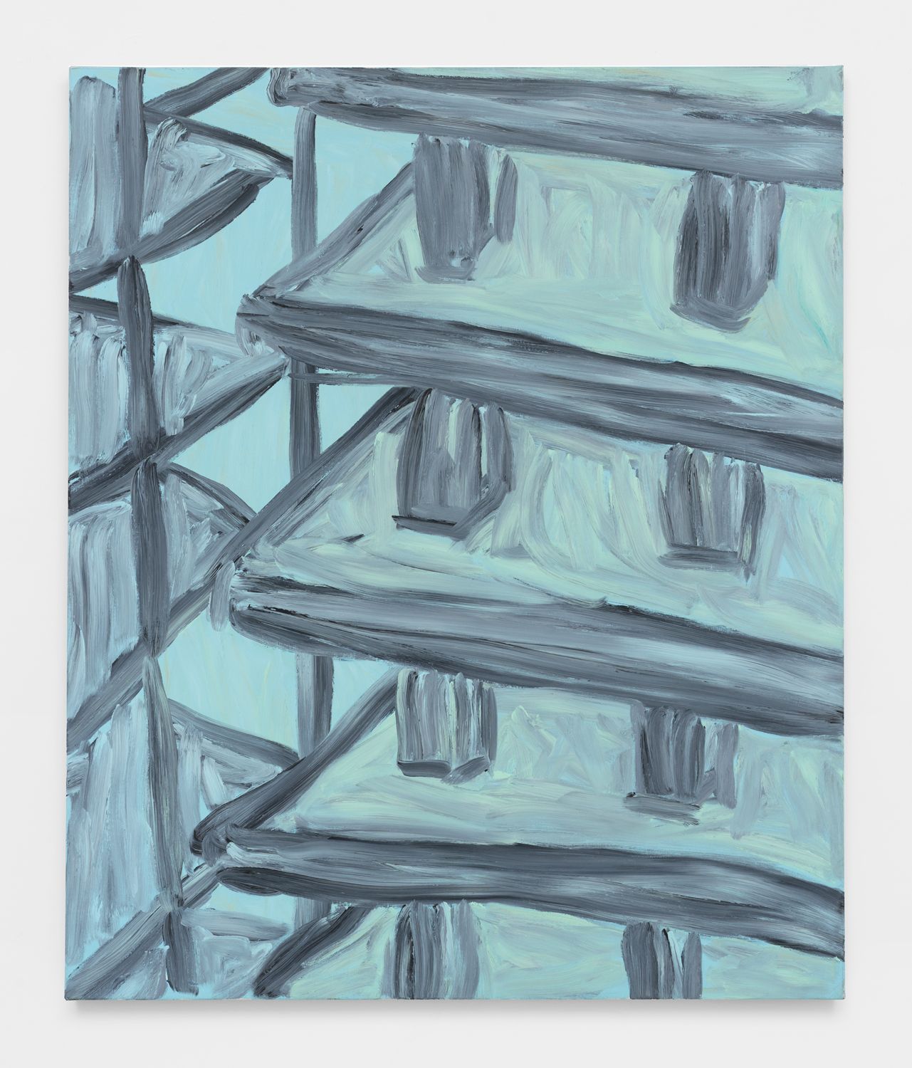 Martha Diamond, Pale Blue Construction, 1995