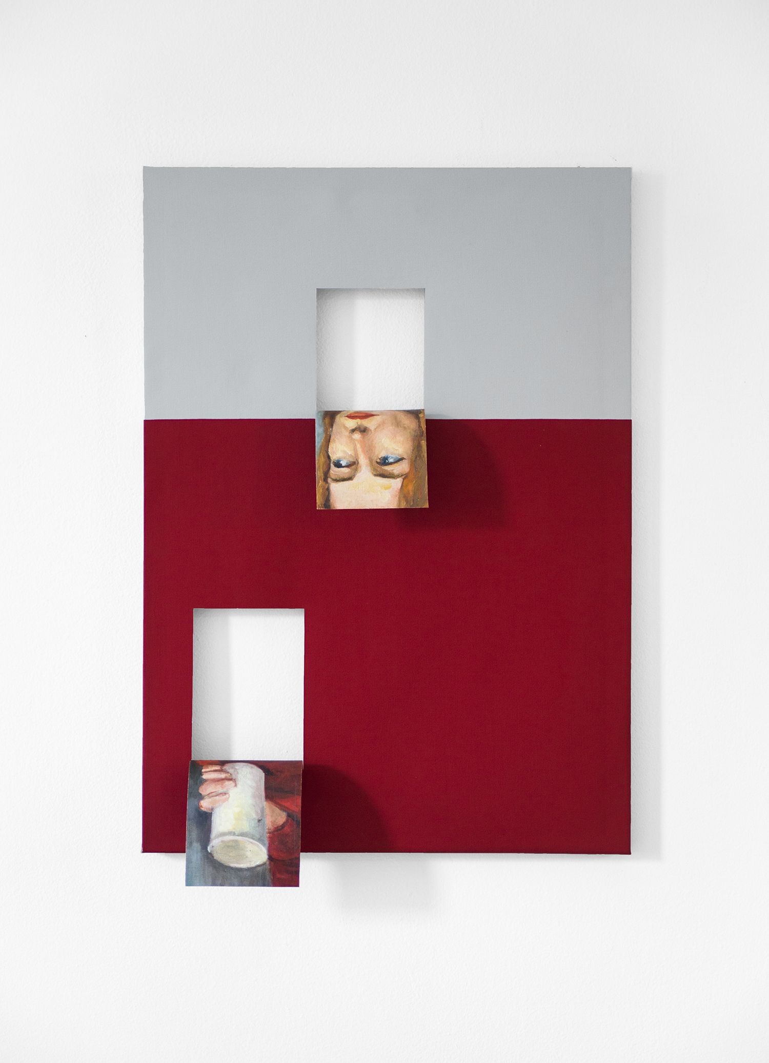 Valeska Soares, Doubleface (Cadmium Red Deep/Warm Grey), 2019