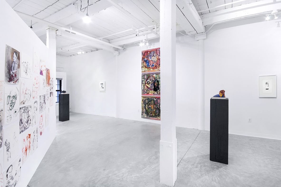 Installation view, The Split, Curated by Amanda Schmitt, April 22 – May 20, 2017, GRIN, Rhode Island